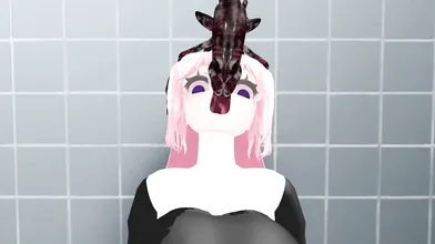 Vid1 - Lilia in bathroom