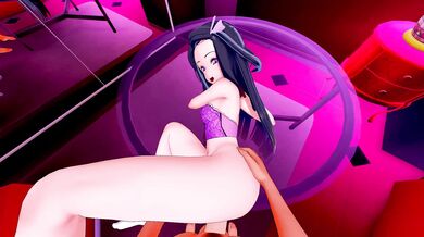 Beneath the Nezuko Kamado Table: a POV Spooning Experience