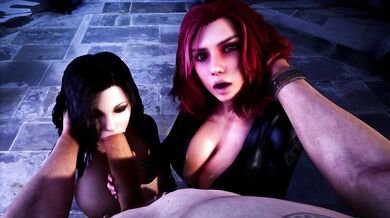 One hot summer night, Selene finds herself in a sexy predicament with Black Widow and Vaako from the movie series The Chronicles of Riddick