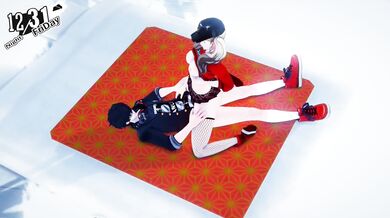 Persona 5 - Ann rides Joker on a rooftop [MrImpy]