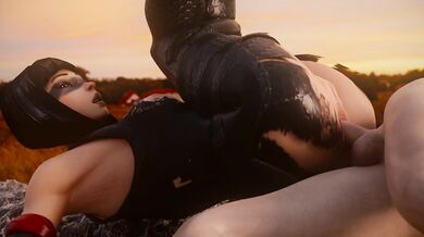 The sexy female ninja from Fortnite is ready for action in this short but sweet porno movie!