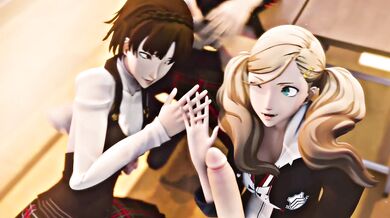 Makoto Niijima and Persona 5s Ann Takamaki engage in an Amateur Throwaway Porn Video