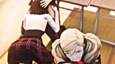 Makoto Niijima and Persona 5s Ann Takamaki engage in an Amateur Throwaway Porn Video