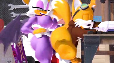 The naughty adventures of Rouge and Tails - Two playful lovers get it on in a sexy romp that will leave you breathless!