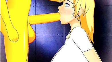 Futa Toy Chica gets her throat fucked