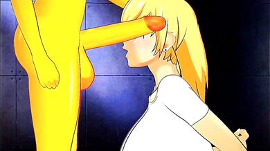 Futa Toy Chica gets her throat fucked