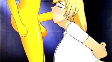 Futa Toy Chica gets her throat fucked