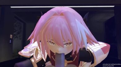 Hentai Princess Astolfo Receives a Blowjob from Just Hopeless Baka!