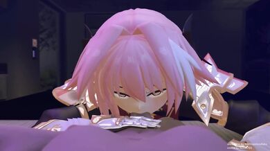 Hentai Princess Astolfo Receives a Blowjob from Just Hopeless Baka!