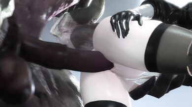 2B and Hellknight - Nier Automata