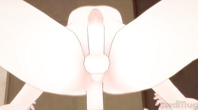 Ava, the trap, gets her ass fucked in a public shower by two hungry strangers