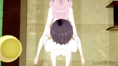 Ava, the trap, gets her ass fucked in a public shower by two hungry strangers