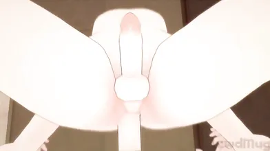 Ava, the trap, gets her ass fucked in a public shower by two hungry strangers