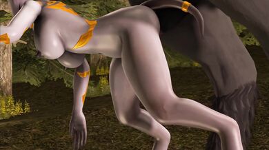 Sexy elf woman with a giant horse penetrates her tight asshole in an intense anal sex scene