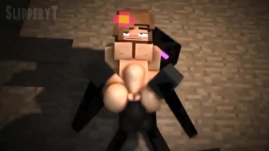 The adventure of an Enderman, who has a big dick that is always slippery and ready to penetrate any hole he finds