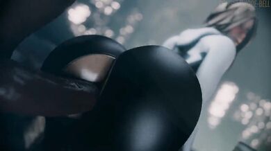 Gwen Stacy and Her Rooftop Fun with Black Dildos (Polished Jade Bell)