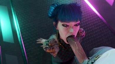 [4K] Cheri gets a blow job from her white boss while they are both on their computers, in a scene full of passion and desire