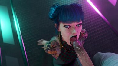 [4K] Cheri gets a blow job from her white boss while they are both on their computers, in a scene full of passion and desire