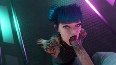 [4K] Cheri gets a blow job from her white boss while they are both on their computers, in a scene full of passion and desire