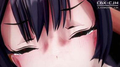 Blowjob and anal with the sexy teacher Ryuuge Kisaki (blue archive)