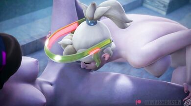 Overwatchs DVa and Mercy engage in a steamy lesbian encounter