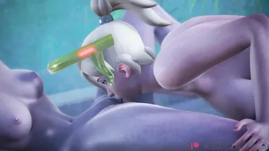 Overwatchs DVa and Mercy engage in a steamy lesbian encounter