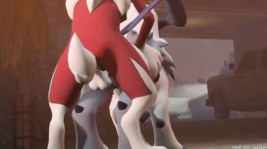 Lycanroc Mates with Absol in a Fang and Fantasy Porn Scene