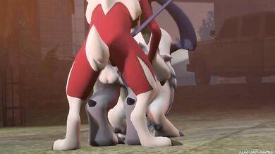 Lycanroc Mates with Absol in a Fang and Fantasy Porn Scene