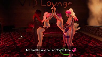 Two hot girls having a wild sex with each other while their boyfriends watch and help