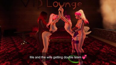 Two hot girls having a wild sex with each other while their boyfriends watch and help