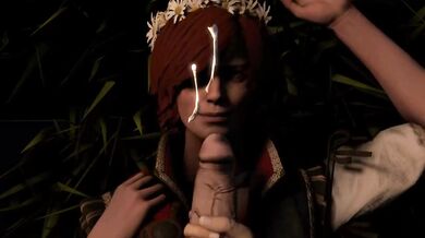 Watch this hot MILF, Shani, give a blowjob in the woods with Sageofosiris!