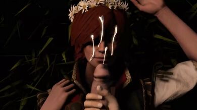 Watch this hot MILF, Shani, give a blowjob in the woods with Sageofosiris!