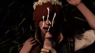 Watch this hot MILF, Shani, give a blowjob in the woods with Sageofosiris!