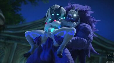 Watch as a hot, sexy human girl is transformed into a twitchy werewolf by her kindred kin!