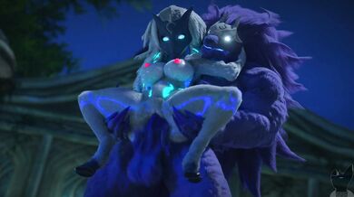 Watch as a hot, sexy human girl is transformed into a twitchy werewolf by her kindred kin!