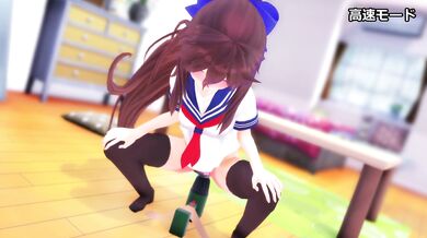 Masturbating with Hikari and her Drill Dildo