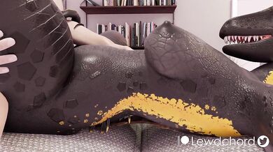 Sexual Predator! Furry Lizard Girl Catches Human Prey and Fucks Him Mercilessly!