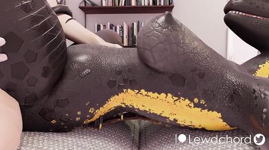 Sexual Predator! Furry Lizard Girl Catches Human Prey and Fucks Him Mercilessly!