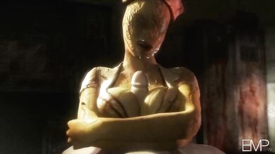 A silent hill where only a bubble head nurse can calm your aching member with her paizuri 6, a skill only seen in the most erotic of hentai movies