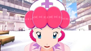 Ash Ketchum visits Pokemon Center and meets with Nurse Joy, who gives him a complete medical examination