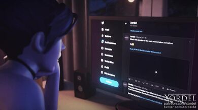 Stormy Night Desires: Widowmaker Hentai Porn - Part 1 [Xordel]