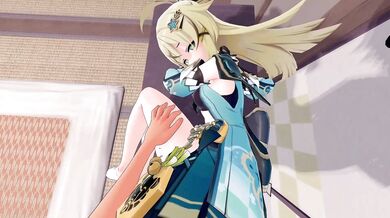 Getting fucked by her desk, Genshin Kiraras impact on the world is undeniable as she moans in pleasure