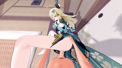 Getting fucked by her desk, Genshin Kiraras impact on the world is undeniable as she moans in pleasure