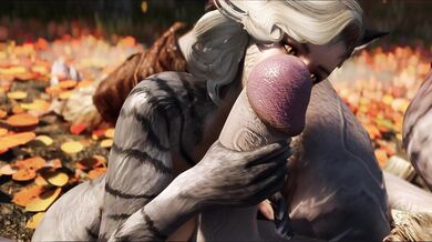 Busty blonde maid gets assaulted by a huge dildo in the backyard