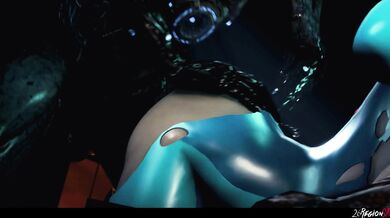 Bounty Hunted by 2 Giant Dongs, Samus is Overwhelmed in the Bay Area!