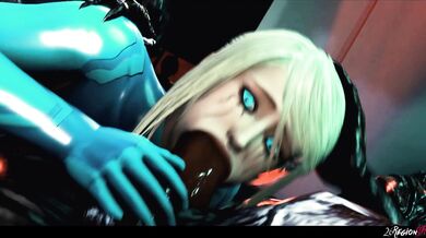 Bounty Hunted by 2 Giant Dongs, Samus is Overwhelmed in the Bay Area!