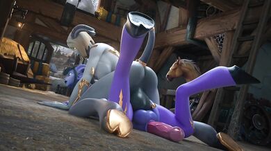 Watch Tektah and her girlfriend indulge in some horsing around!