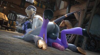 Watch Tektah and her girlfriend indulge in some horsing around!