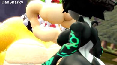 Midna and Bowser get it on in the dark with a shark named DahSharky