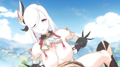 The Naughty Night at the Orchard with Shenhe, Boobjobs and Doggy Style [Golden Apple]